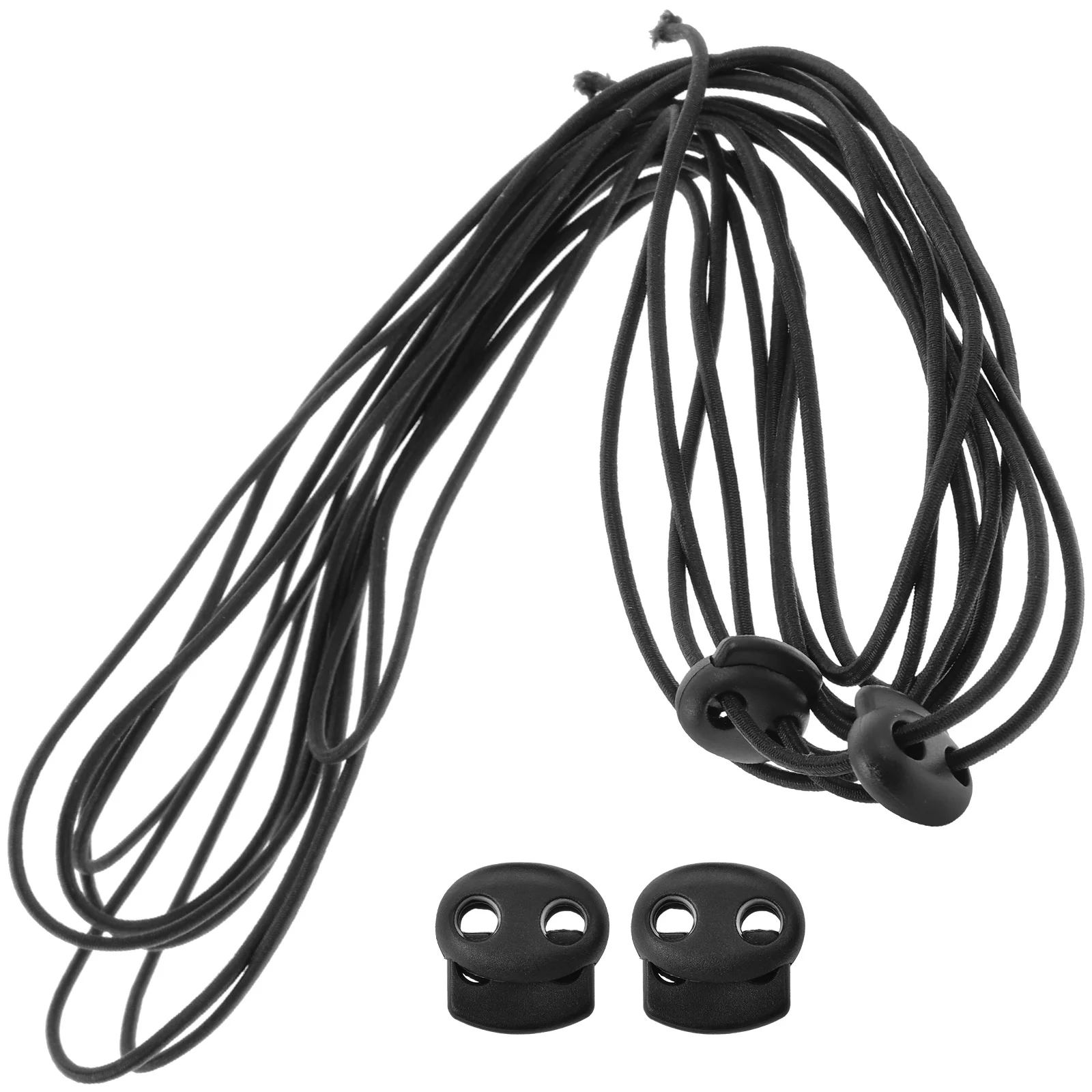 Drawstring Buckle Double Hole Cord Locks Lanyard Button Spring Stopper Replacement Plastic for Drawstrings