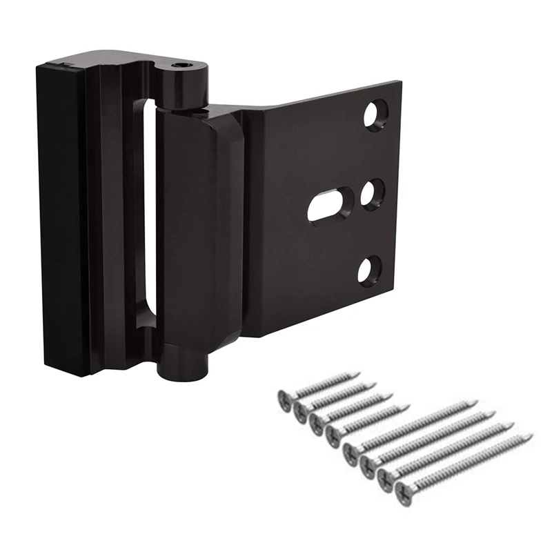 

Door Reinforcement Lock Stop Childproof Construction 3 Inch Stop Childproof Black