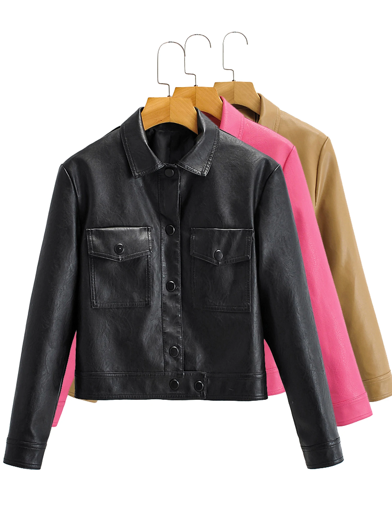 Motorcycle Women Leather Shirt Street Personality Single Buttons Pu Shirt New Autumn Winter Casual Long Sleeve Tops Blouse Black