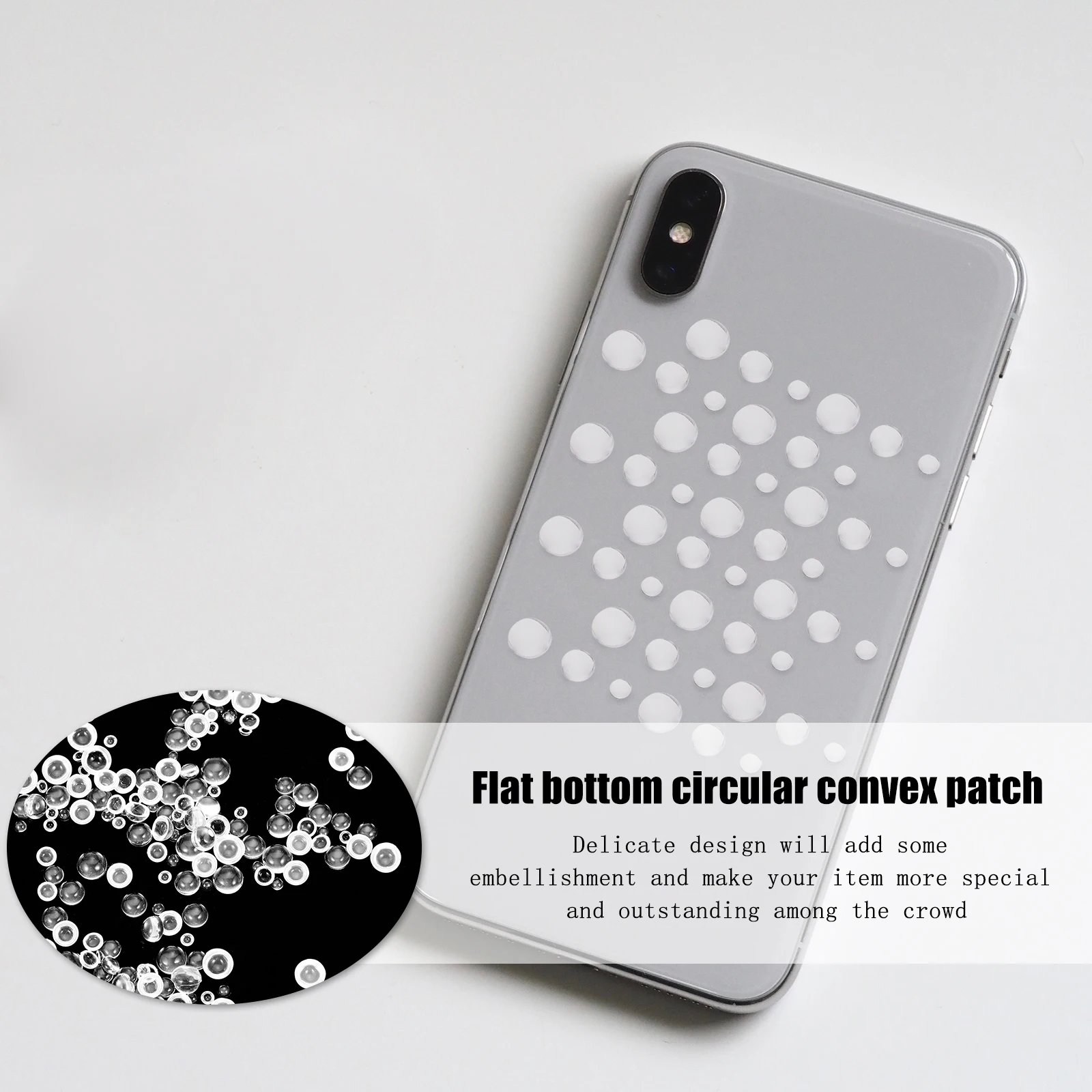 

Resin Round Transparent Dew Shape Patches for DIY Scrapbooking Card Making Mobile Phone Cases Fits Various Objects