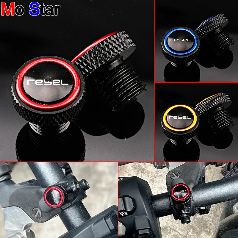 Nuevo para Honda REBEL 1100 DCT Rebel 500 300 CMX 300 CMX500 CMX 1100 espejos de motocicleta tapón de agujero tapas de tornillos cubierta de agujero de espejo