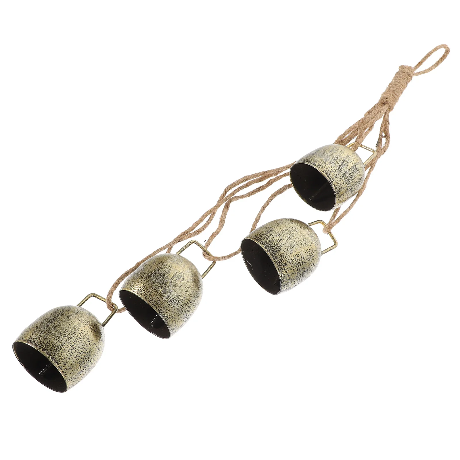 Cow Bell Rustic Style Bells Ring Chime Vintage with Rope Hanging for Christmas Decorations Xmas Rural