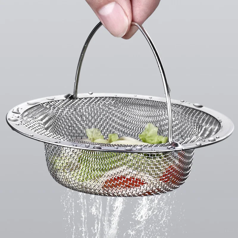 

Stainless Steel Sink Strainer Drain Filter, Kitchen Sink Hair & Food Catcher, Fast Drainage Anti-Clog Mesh for Home Kitchen Use