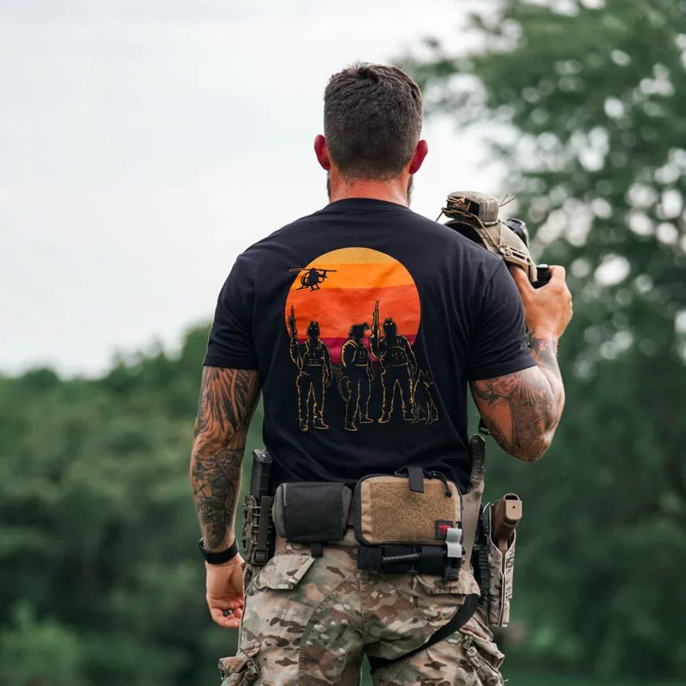 Unity Sunset - تي شيرت برسومات Savage Tacticians للجنسين للرجال والنساء بأكمام صيفية من علامة تجارية فاخرة كاجوال عتيقة #1