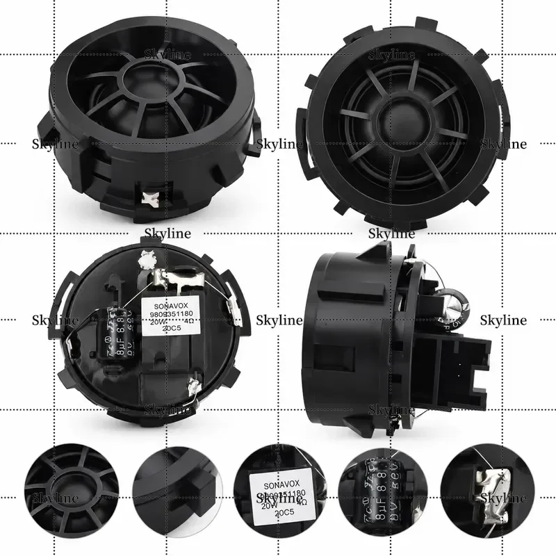 Car Auto 20W 4ohm Tweeter Dashboard Neodymium Speaker Treble Horn For Peugeot 4008 5008