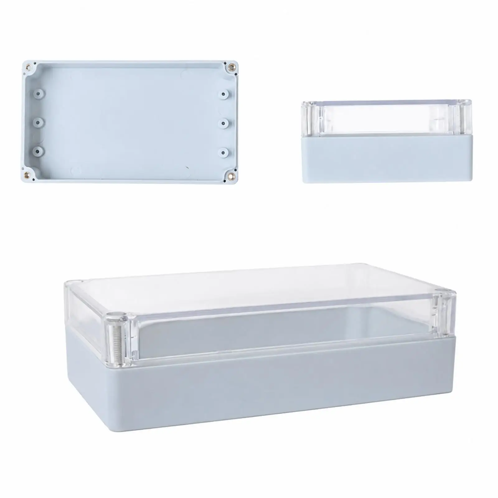 Enclosure with Hinged Cover Weatherproof Junction Box with Transparent Cover Dustproof Outdoor Junction Box for DIY Homeowners