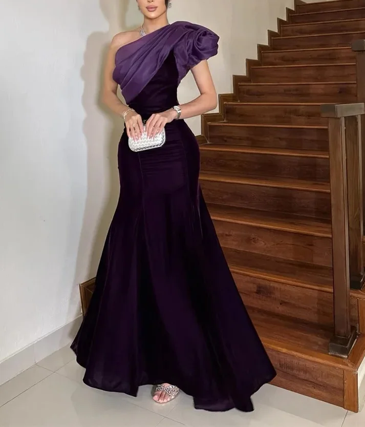 Adore personnalisé Style moderne mode élégant formel plissé froncé sirène une épaule robes longues robes d'occasion sur mesure