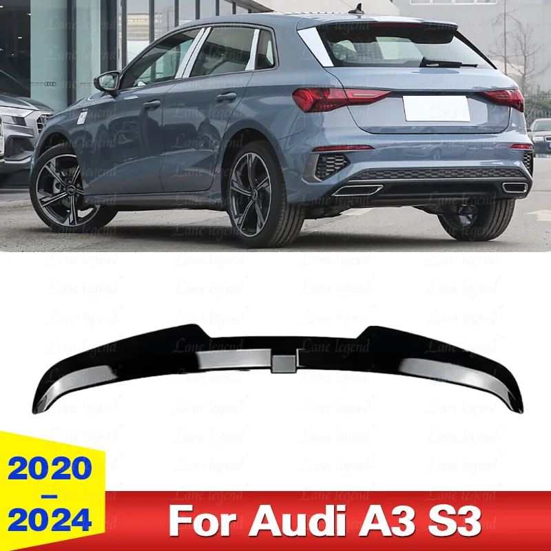 Hot Sale For Audi A3 S3 RS3 8Y Sportback 2020-2024 Rear Trunk Boot Spoiler Rear Roof Lip Lid Rear Roof Spoiler Wing Body Kits