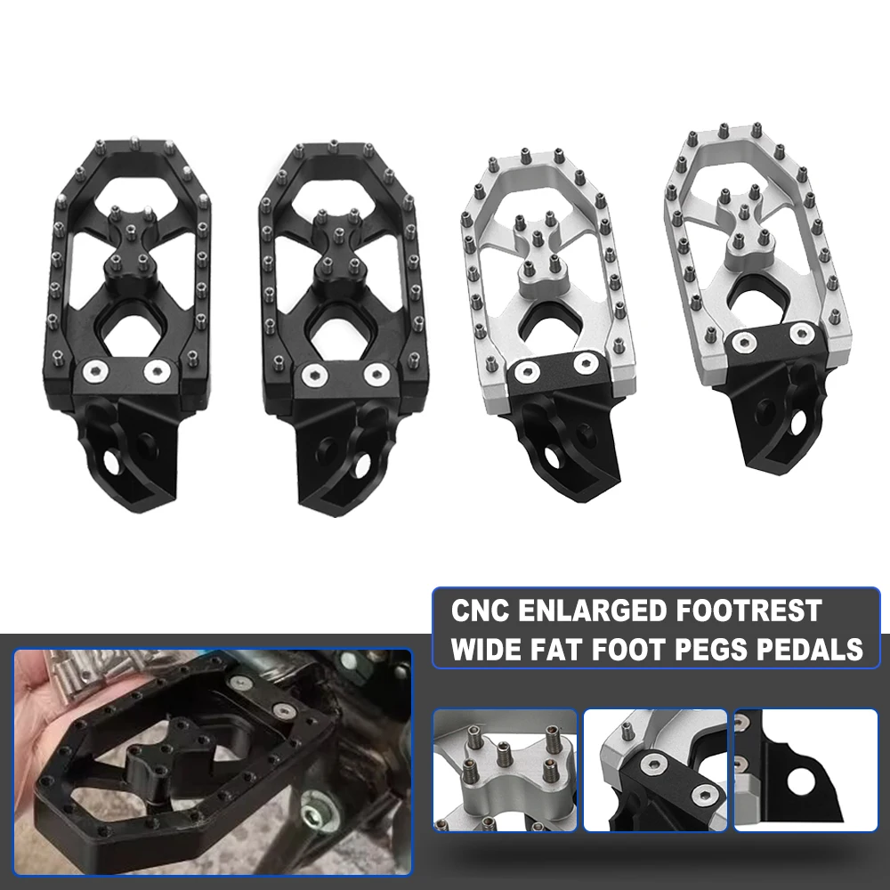 

For Suzuki DR-Z125 2012-2023 DRZ125 Motorcycle Enlarged Foot Rest Wide Fat Foot Pegs Pedals DR-Z DRZ 125 2022 2021 2020 2019