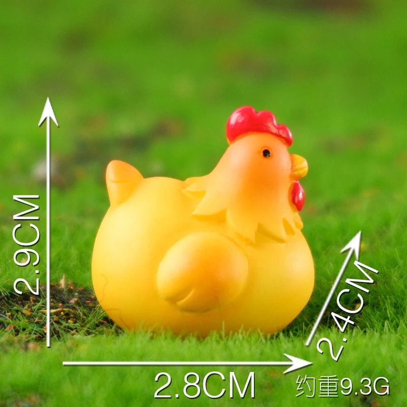 6 pz/set Gallina Bianca Uova di Pollo Figura Animale Pulcino Giallo Modello Casa/Scrivania/Decorazione Della Torta Rara Limite Raccogliere Giocattolo Regalo per Il Capretto