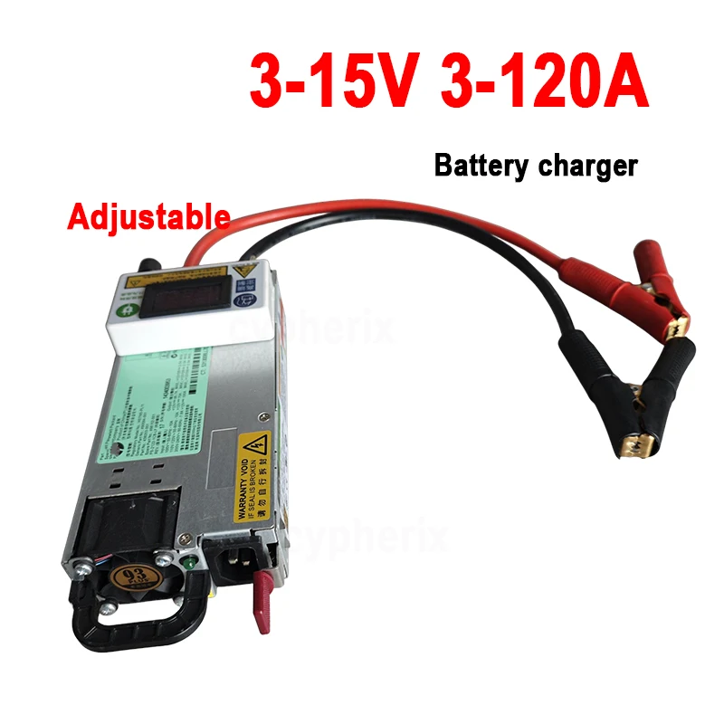 3-15V 3-120A Adjustable LiFePO4 Charger 12V 3-62A 14.6V 100A 12.6V 100A For Lithium Ion Polymer Battery Smart Charging