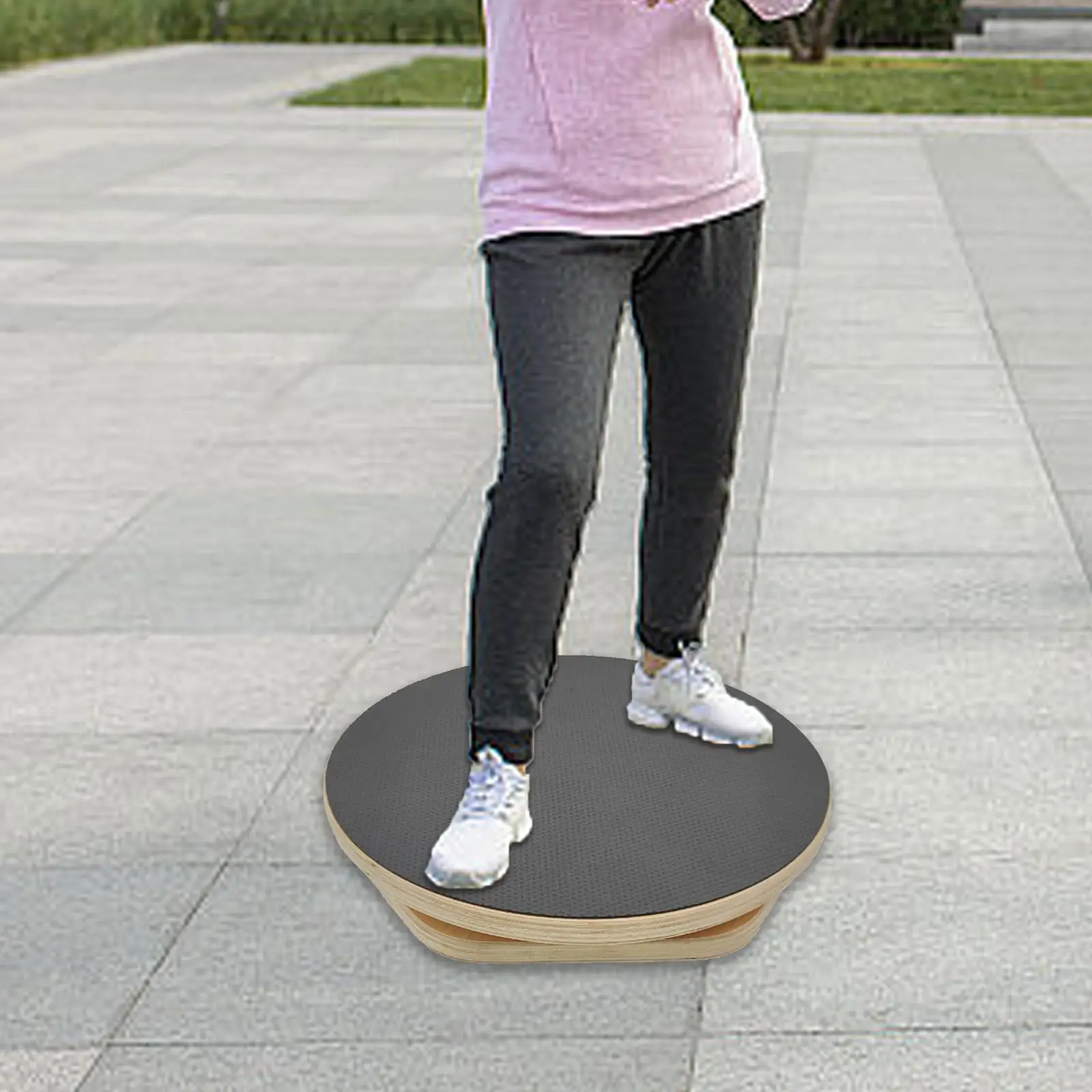 Balance Board Waist Twisting Disk Twisting Plate Wood Multifunctional Diameter 30cm Fitness Twist Turntable Ab Twisting Board