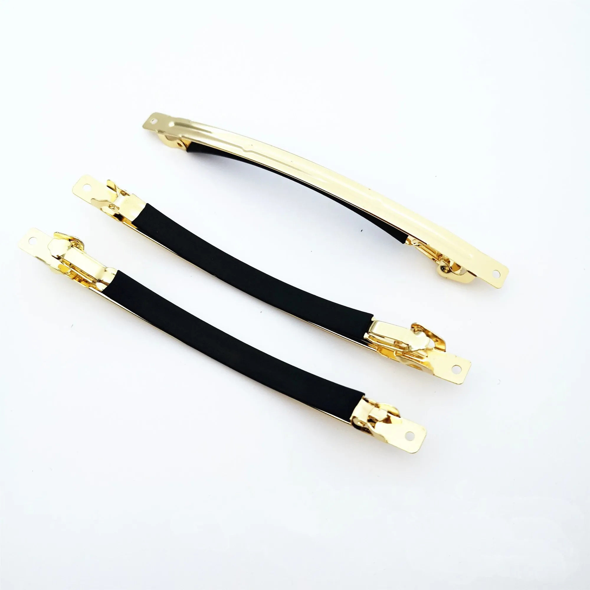 10 PCS 60-100mm High quality french barrettes, goldr Curved top Metal,Hair Barrettes,Blank Barrettes,Baby Clips