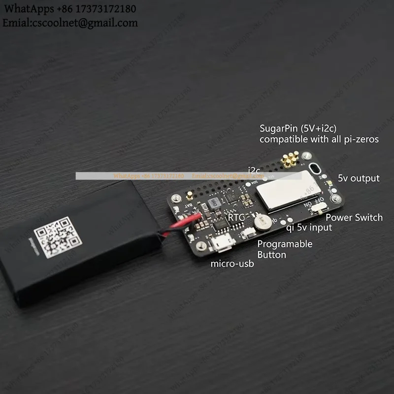 PiSugar2 UPS Battery Module for Raspberry Pi Zero W WH Power Pack RTC