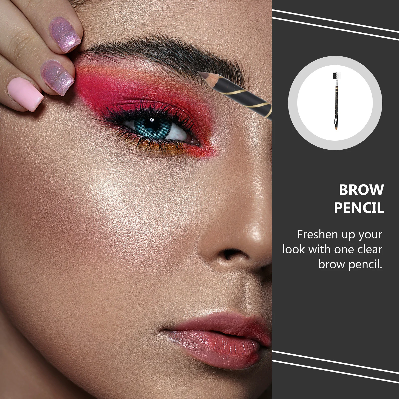 

4pcs Eyebrow Pencils With Comb Simple Design Smooth Makeup Tool For Natural Brow Shape Portable Women Beauty Pencil Eyebrow