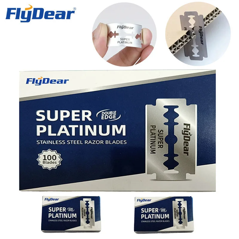 

FLYDEAR 10-1000 PCS Stainless steel razor blade old-fashioned manual double-sided razor blade hairdressing barber shop tools