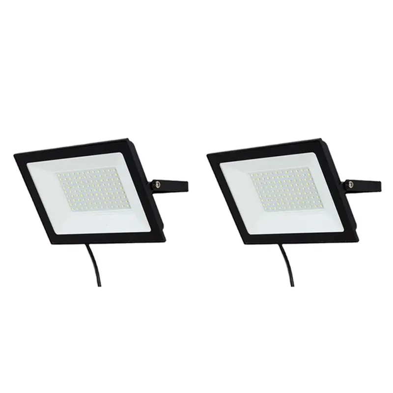 

Вилка AUAU-US, 2 прожектора для улицы, светодиодный рабочий фонарь мощностью 100 Вт, водонепроницаемые внешние фонари безопасности, наружные прожекторы, 6500K