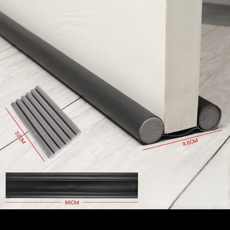 1PC 96CM/37.8in Winddicht Afdichting Strip Deur Bodem Guard Dubbele Protector Deurstop Home Decor Dust blocker Sealer