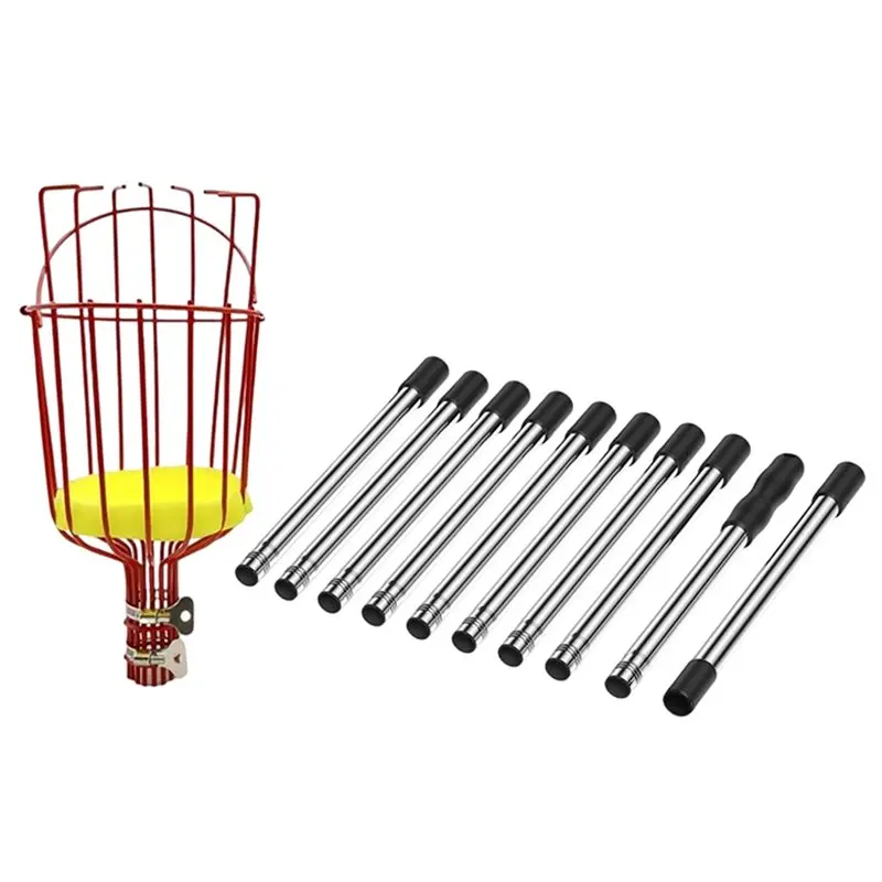 AWAH Fruit Picker Cage 4M Shaped Fruit Head Picking Tool For Peach Loquat Pear Removable For Farm Garden Fruit Picker