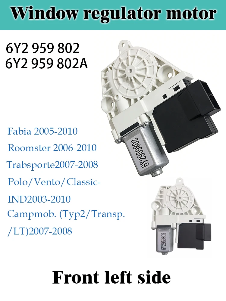 100% Nieuwe Raamheffermotor voor Skoda Fabia Roomster VW T5 T6 Polo 9N OEM 6Y2959802 6Y0959811 6Y2959801 6Y0959812 5J0959812