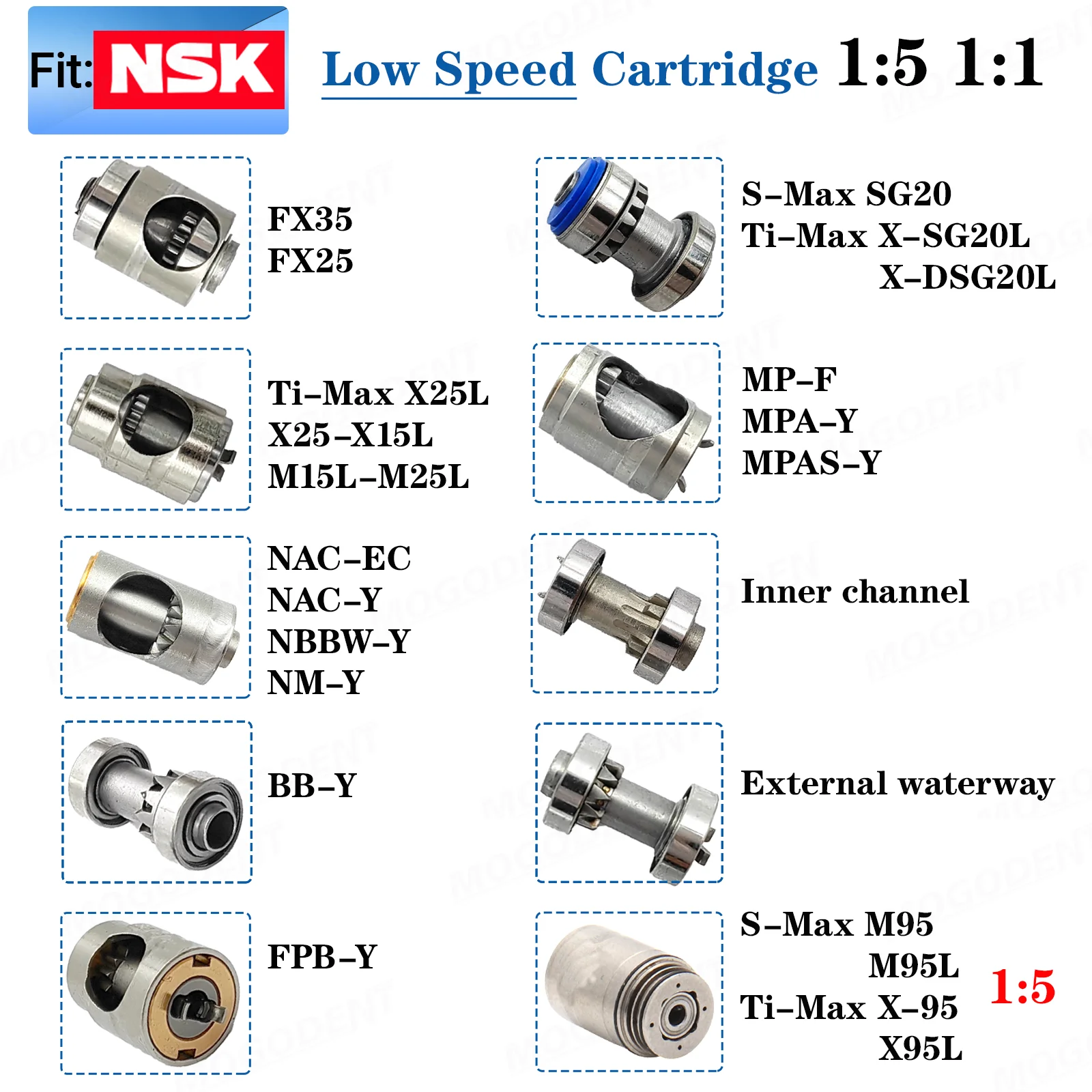 

Низкоскоростной картриджный ротор для стоматологических наконечников NSK 1:5 и 1:1, запчасти для медленных наконечников, аксессуары для стоматологов