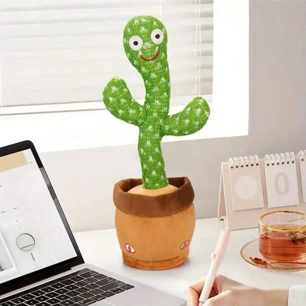 

Dancing Cactus 120 Song Speaker Talking Usb Battery Voice Repeat Plush Cactu Dancer Toy Talk Plushie Stuffed Toys For Party Gift