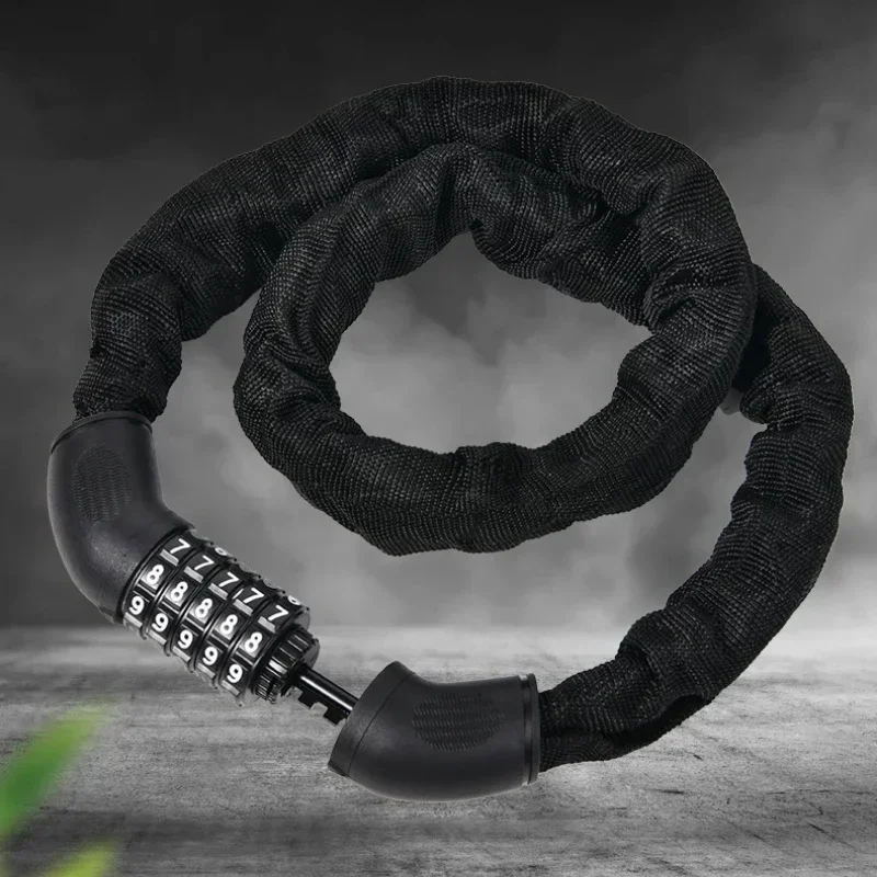 

Сверхмощный цепной замок с кодовым кодом для велосипеда, мотоцикла, скутера, велосипеда, противоугонного хранения на открытом воздухе и безопасности путешествий