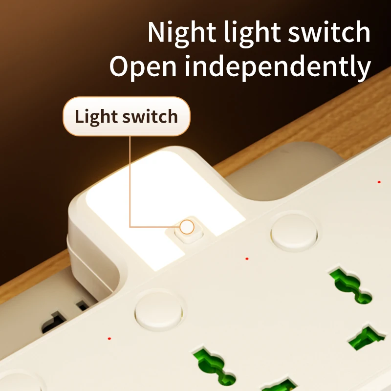 7-in-1 الاتحاد الأوروبي الولايات المتحدة المملكة المتحدة الاتحاد الأفريقي قطاع الطاقة ، مقبس التبديل المستقل قطاع الطاقة 3 منافذ التيار المتناوب 2 USB 1 Type-C ، محول شحن USB مجهز
