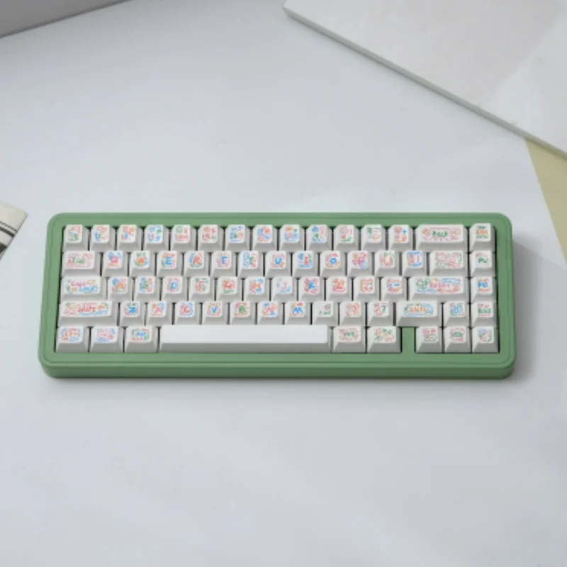 

129 клавиш Doodle Keycap Cherry Profile PBT сублимированные персонализированные колпачки для клавиш Cherry MX Switch игровая механическая клавиатура