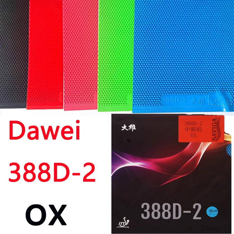 

ClearanceDawei 388D-2 Colorful Table Tennis Rubber OX without Sponge Long Pimples Medium Grain OX Ping Pong Rubber ITTF Approved