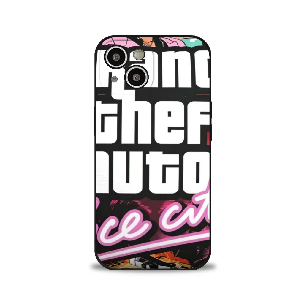 Gta-Vice-City-Square-newest Design Phone Case For iPhone 15 Pro Max Plus Soft  Silicone Cover