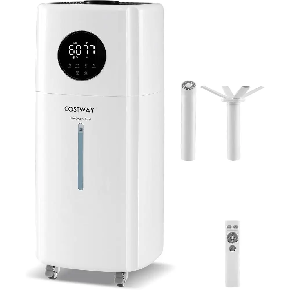 21L/5.5Gal Large Room or Whole House Humidifier with 3 Mist Levels, Extension Tube, 360° Nozzles, and Remote Control for Bedroom