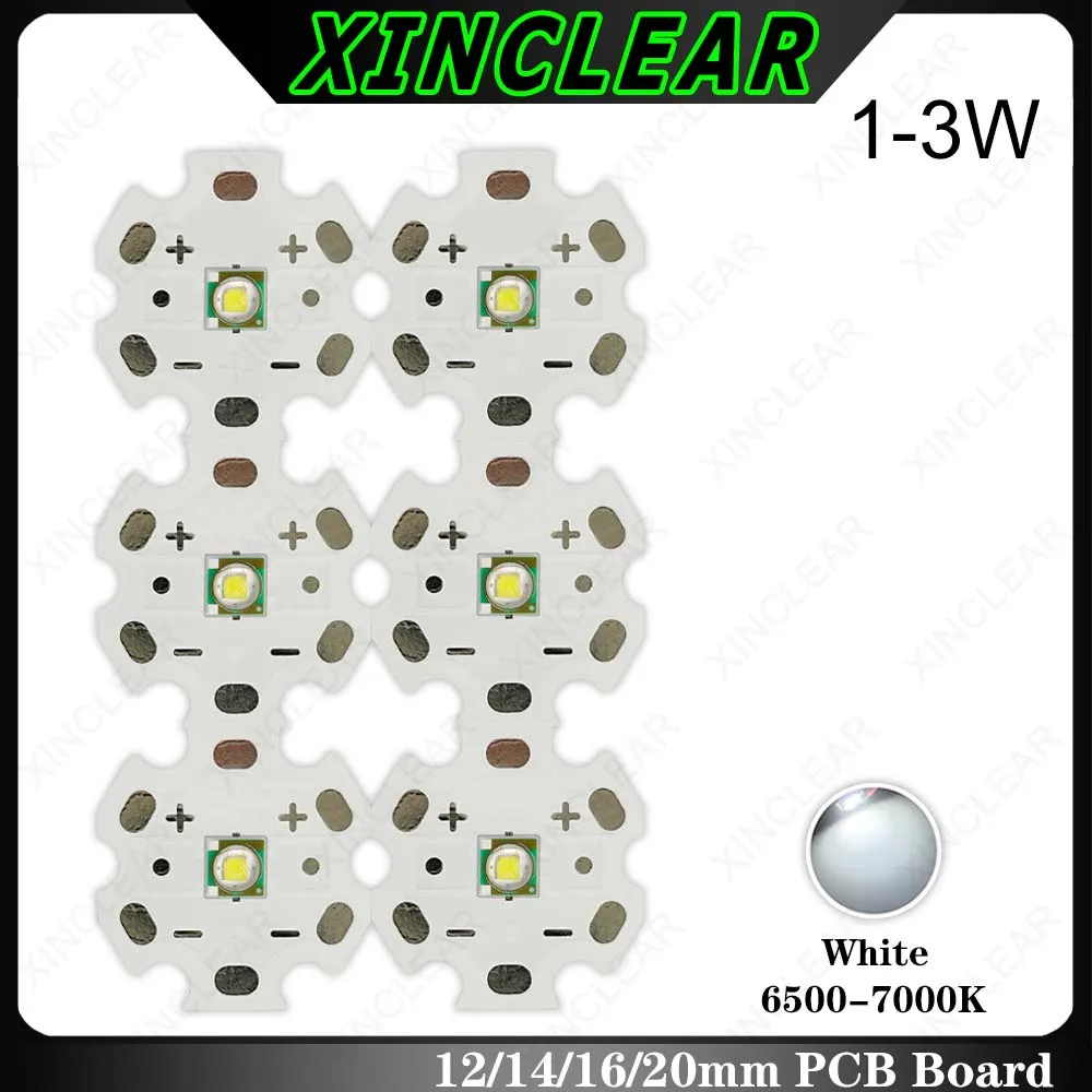 

10pcs 1W 3W LED XPE 3535 LED Chip White Cold White 6500-7000K With 12mm 14mm 16mm 20mm PCB Board For Flashlight Biycle Light