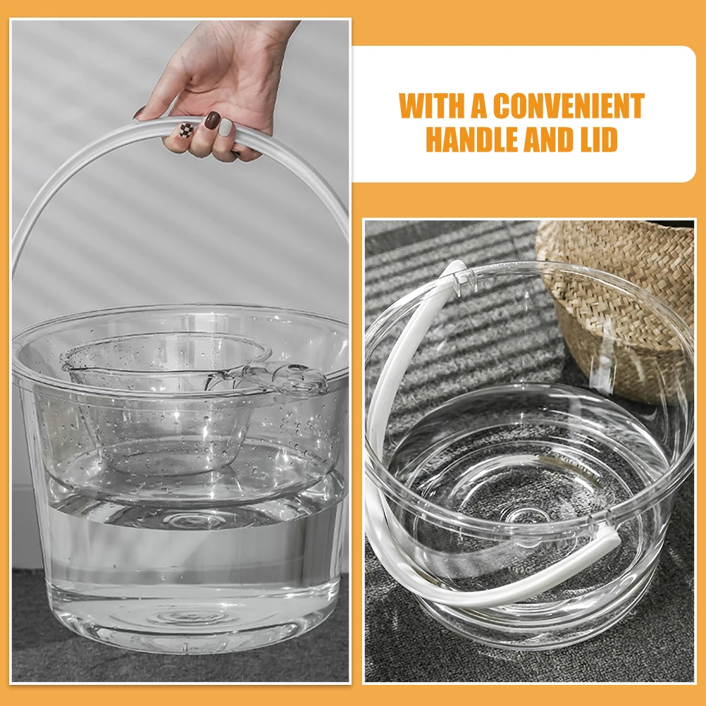 1 zestaw Wanienka do stóp Duża Pojemność Przechowywanie Wody Plastikowy Uchwyt Łazienka Kuchnia Duże Wiadro Akademik Wielokrotnego Użytku Bezpieczne