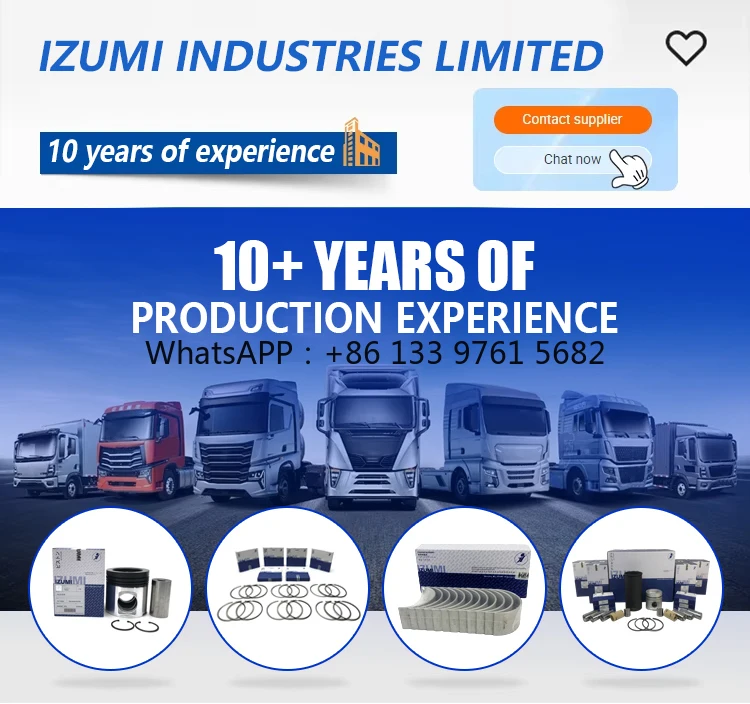 4HF1 เครื่องยนต์ลูกสูบ 8-97095-585-1 Liner 8-97144-174-0B แหวนลูกสูบ 8-97028-691-0 Liner Kit 5-87813-332-0 5-87813-333-0