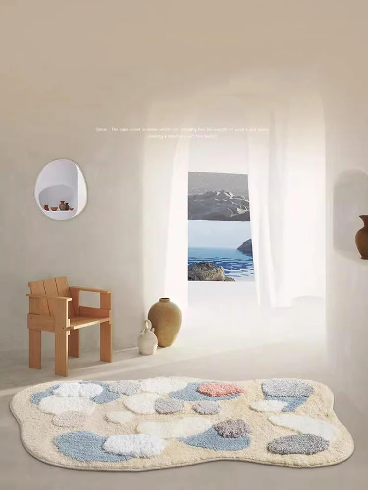 

Необычный мягкий плюшевый ковер для спальни, прикроватный зимний теплый напольный ковер, нескользящий коврик для гостиной, дивана, оконный коврик для дома