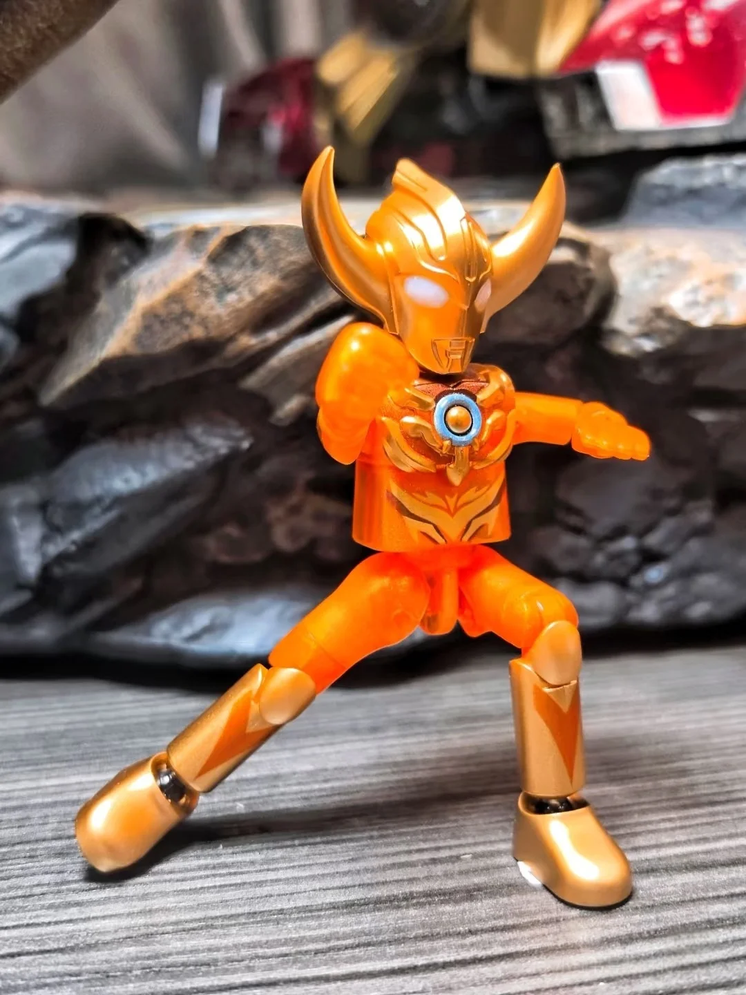 Blokees Ultraman اللبنات الذكرى السنوية خاصة الطبعة المنقولة أرقام سطح المكتب زخرفة تجميع لعبة هدية مربع