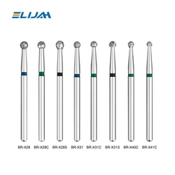 ELIJAH 10pcs/pack Extra Long Dental Diamond Burs 25mm FG Dia-burs 1.6mm Shank for High Speed Handpiece Burs Dentist Tools