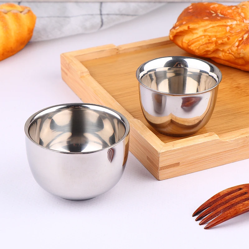 1PC Doppel Schicht Wein Tassen Edelstahl Wärme Isolierte Abgerundete Trinkbecher Für Home Office Tee Getränke Getränke Tassen