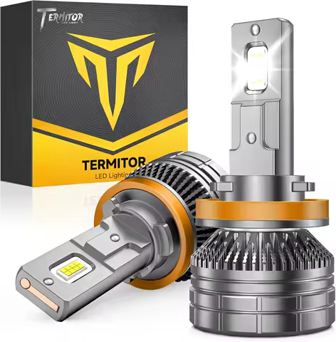 2PCS LED H11 H8 H9 Bulb,60000 Hours Life,800% Brightness,H8 Bulb 6500K Cold White Light,IP68 Waterproof,Plug and Play