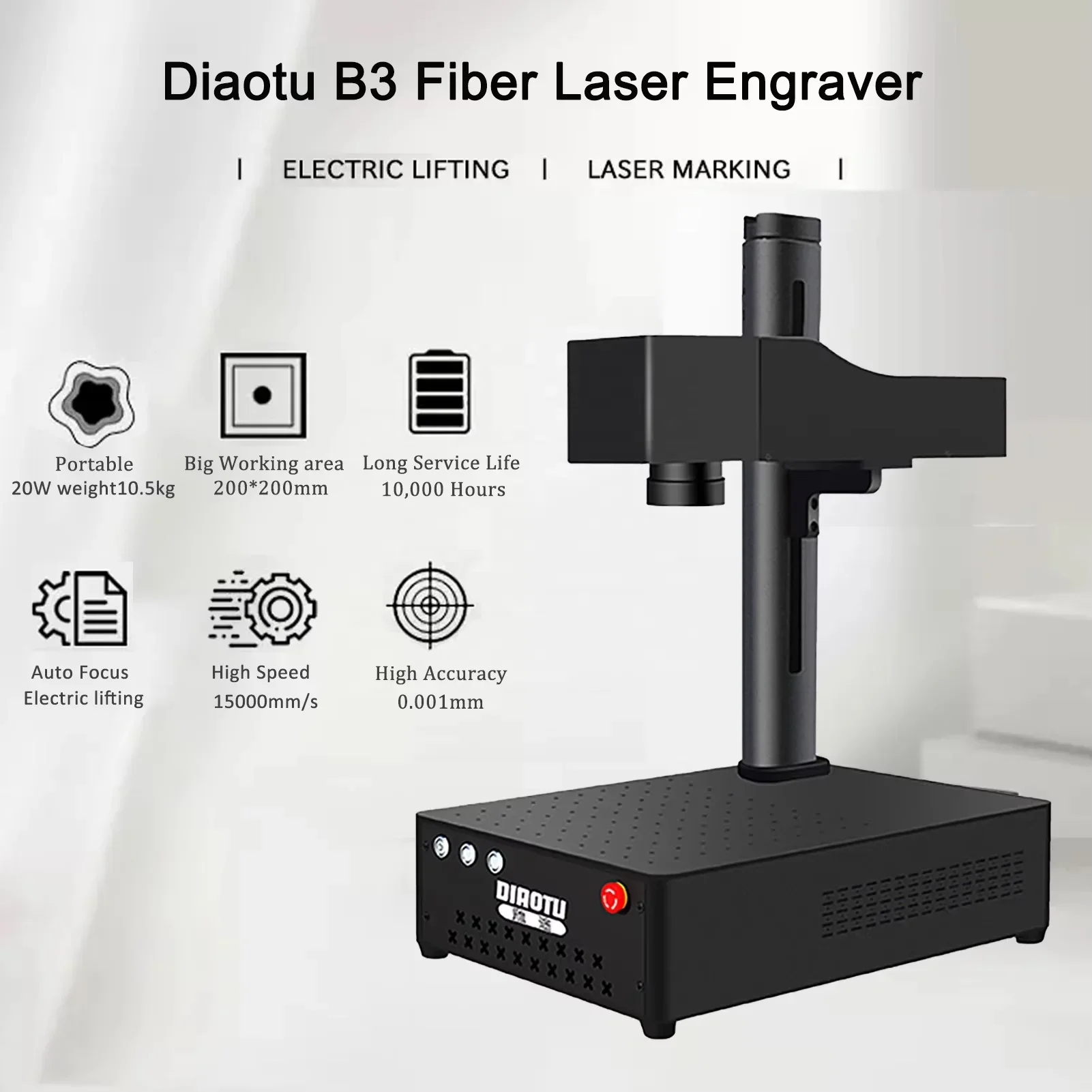 B3 la ser Engraving Machine Automatic Batch Marking QR Code Barcode Generation Metal Plastic Industrial Marking