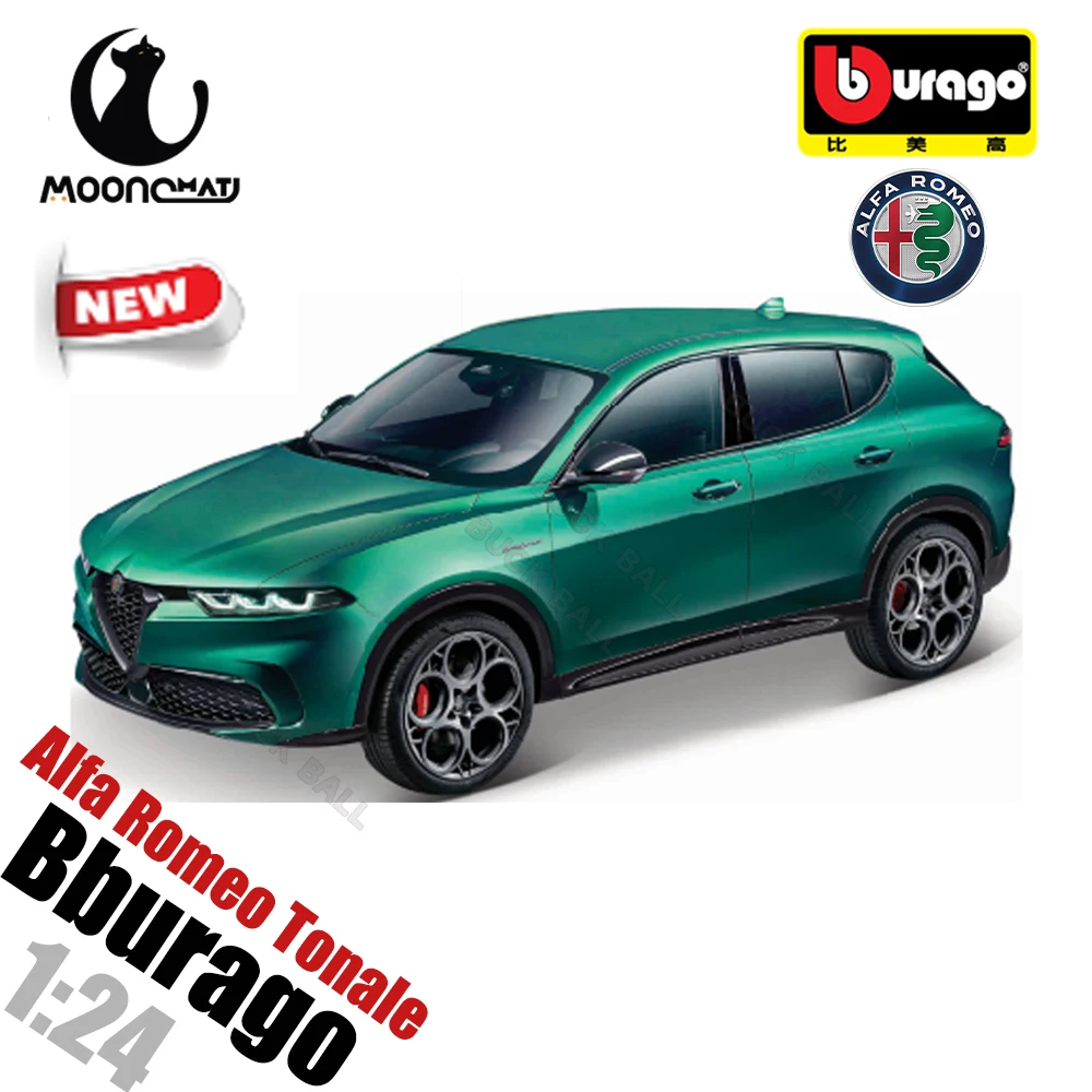 Bburago 1:24 Alfa Romeo Tonale Car Model Alloy Sports Car Die-cast Model Luxury Vehicle Collection Car Toys Racing Kid Gift