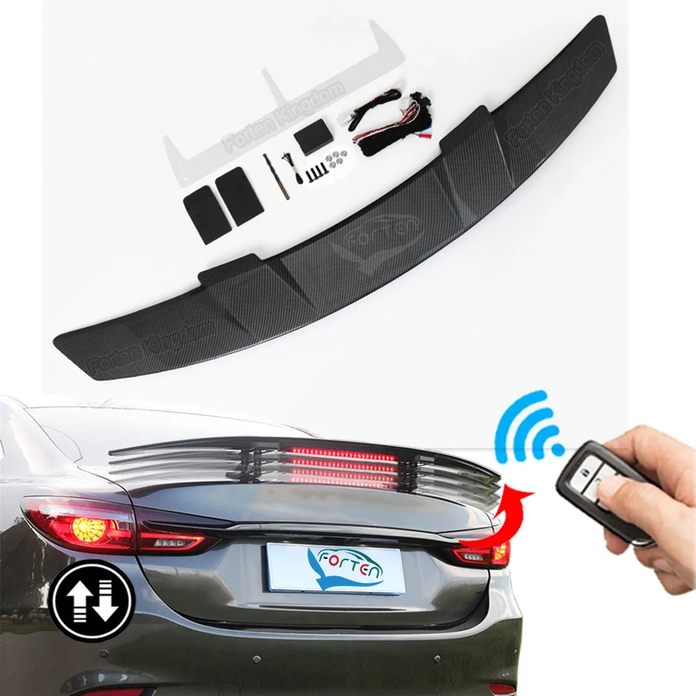 Remote key Control Automobile Exterior Accessories Universal Car Spoiler Electric  Rear Wing For Accord 10th gen