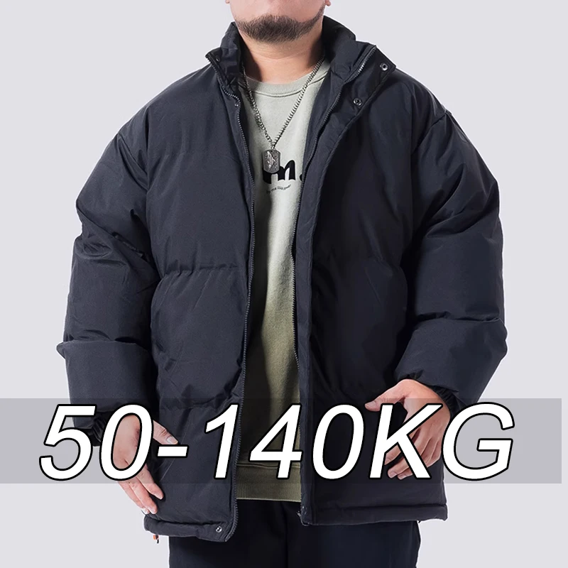 Plus Size Winter Jackets Men Black Thick Jackets Coats for Men Oversized Loose Fit Outwear Student Waterproof Jacket