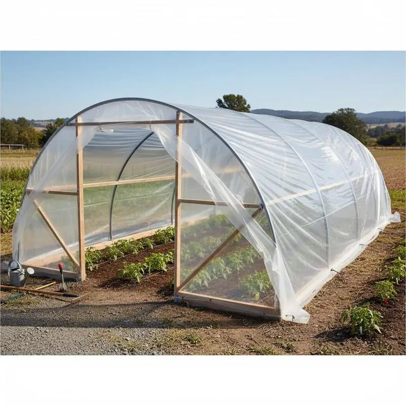 

Greenhouse Polyethylene Covering 12 x 25 ft For Gardening Agriculture Horticulture, 6 Mil Thickness Clear Plastic Sheet High Strength Temperature Retention High Light Transmission Transparent Polyethylene Material