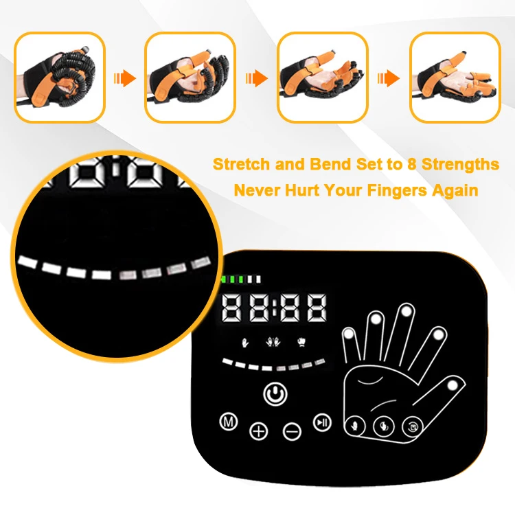 Wholesale Upgrade Hemiplegia Hand Stroke Recovery Equipment Finger Recovery Training Electric Rehabilitation Robot Gloves