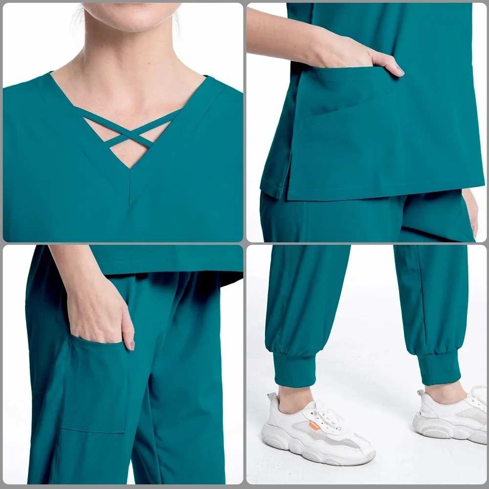 Women Medical Scrubs Uniform Hospital Overalls Surgical Suits Quick Dry Dental Cic Beauty Salon Work Nurse Accessories