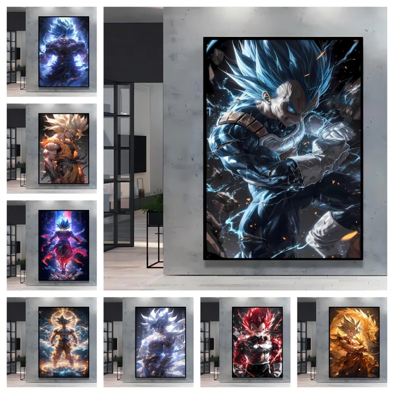 

Hot Anime Dragon Ball Vegeta Canvas Poster Super Cool Cartoon Character HD Printing Home Children's Bedroom Living Room Decor