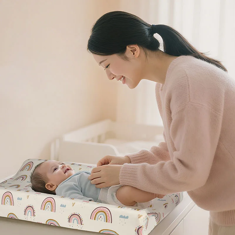 غطاء وسادة تغيير الحفاضات للأطفال قابل للتمدد وناعم وقابل لإعادة الاستخدام وطاولات تغيير الحفاضات على طراز المزرعة وغطاء حصيرة تغيير الحفاضات #1