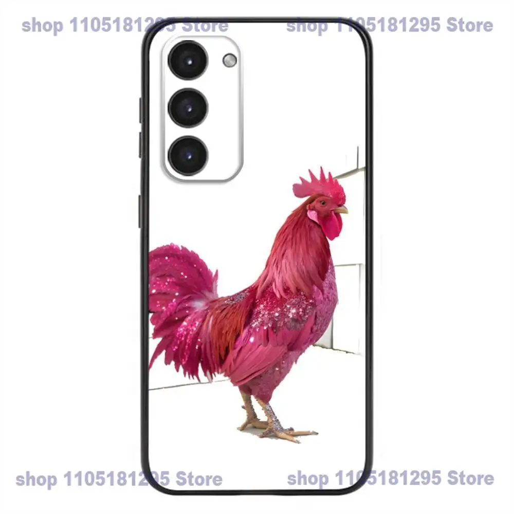 Funny Fighting Duck Chicken Phone Case For Samsung Galaxy A32,21s,22,31,52,53,72,73,Note20,8,9,10 Soft Silicone Black Cover
